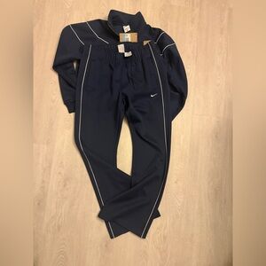Nike Dark Blue Tracksuit with White Piping